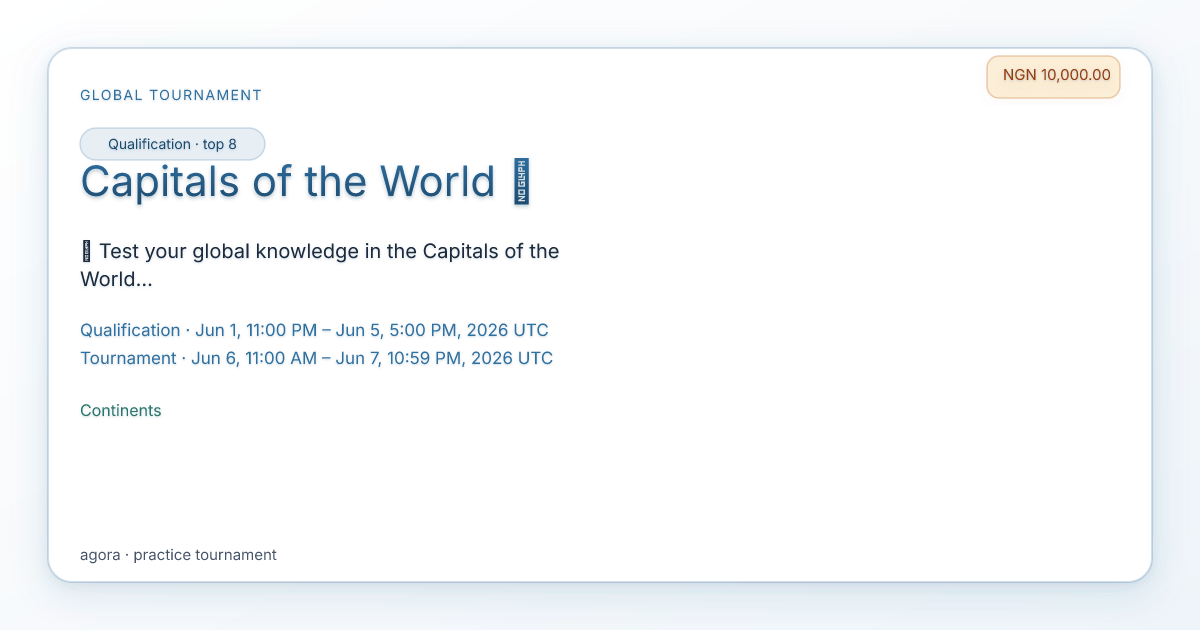 Capitals of the World 🌍